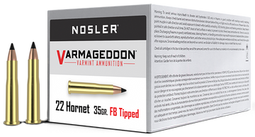 Nosler Varmageddon 22 Hornet 35gr Flat Base Tipped 50-Rd/Box - Box or Case