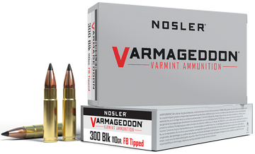 Nosler Varmageddon 300 Blackout 110gr Flat Base Tipped 20-Rd/Box - Box or Case