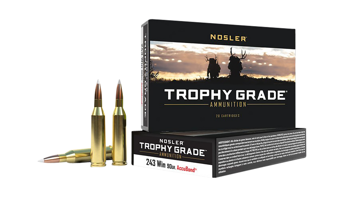 Nosler Trophy Grade 243 Win 90gr AccuBond 20-Rd/Box - Box or Case