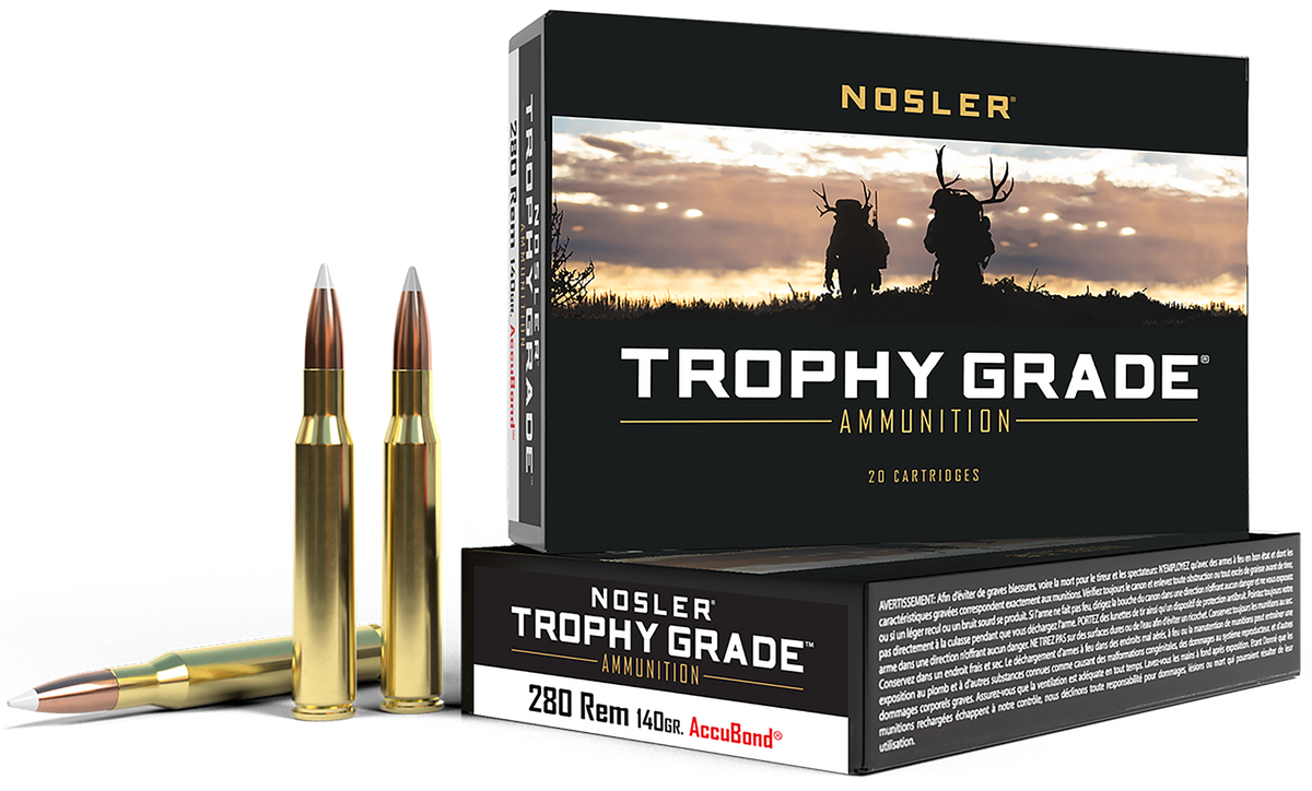 Nosler Trophy Grade 280 Rem 140gr AccuBond 20/Box - Box or Case