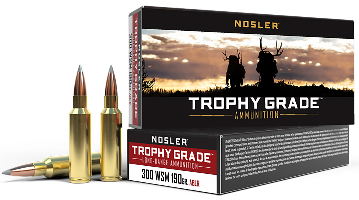 Nosler Trophy Grade Long-Range 300 WSM 190gr AccuBond Long Range 20-Rd/Box - Box or Case