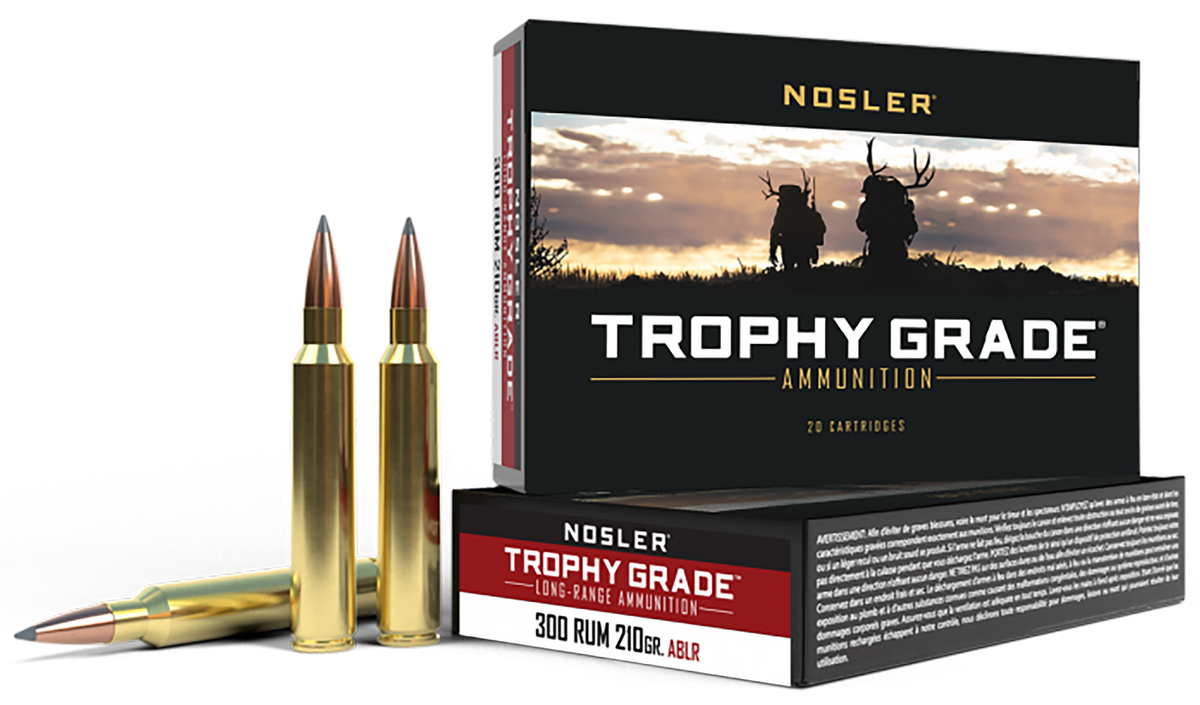 Nosler Trophy Grade Long-Range 300 RUM 210gr AccuBond Long Range 20/Box - Box or Case