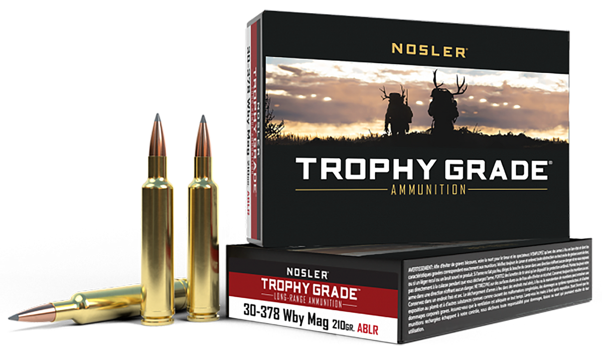 Nosler Trophy Grade Long-Range 30-378 Wthby Mag 210gr AccuBond Long Range 20-Rd/Box - Box or Case