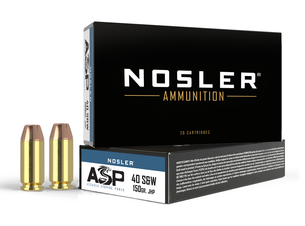 Nosler Assured Stopping Power .40 S&W 150gr JHP 50-Rd Box - Box or Case
