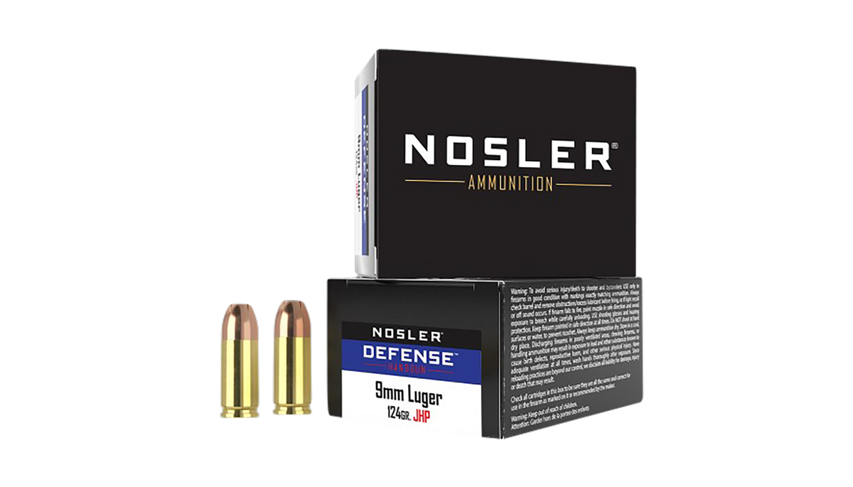 Nosler Defense 9mm Luger +P 124gr Bonded Performance JHP 20-Rd/Box - Box or Case