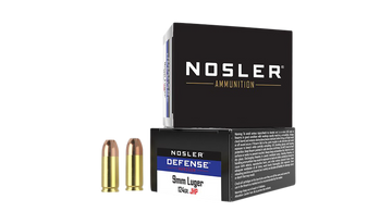 Nosler Defense 9mm Luger +P 124gr Bonded Performance JHP 20-Rd/Box - Box or Case