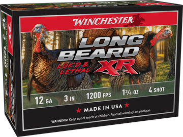 Winchester Ammo Long Beard XR Shot-Lok 12 Gauge 3" 1-3/4 oz #4 Shot 10 Rd - Box or Case