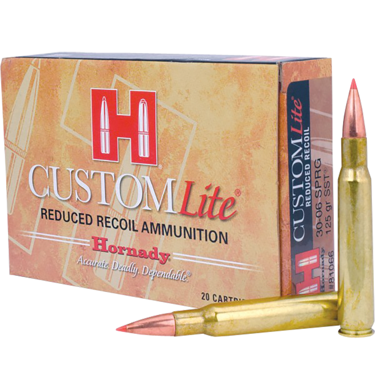 Hornady Custom Lite 30-06 Springfield 125gr SST - Box or Case