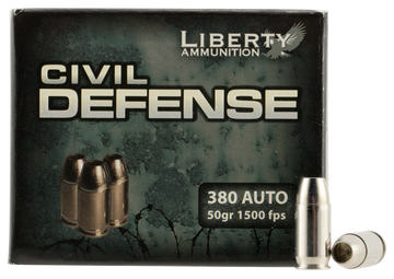 Liberty Ammunition Civil Defense .380 ACP 50gr Lead Free Fragmenting Hollow Point - Box or Case