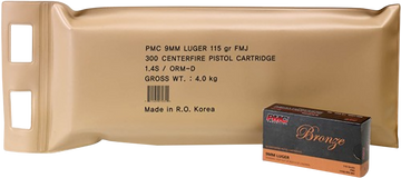 PMC 9ABP Bronze Battle Pack 9mm Luger 115gr Full Metal Jacket 300 Bx/3 Cs - Box or Case