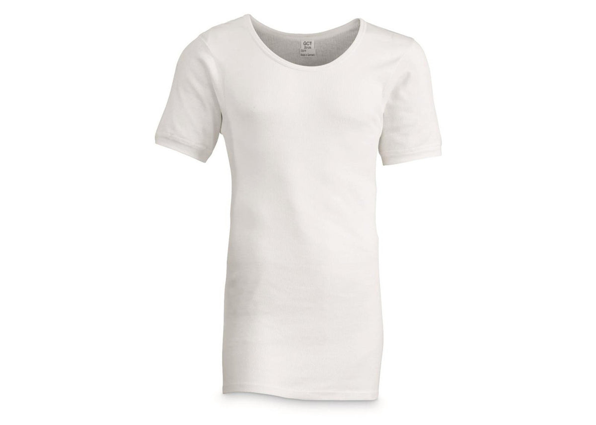 German White Short Sleeve Undershirt Medium