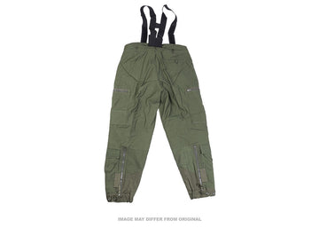 Swedish M90 OD Lined Tanker Pants w/Suspenders - Large - Like New