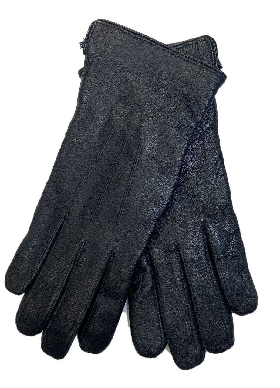 Dutch Surplus Black Leather Gloves - Large