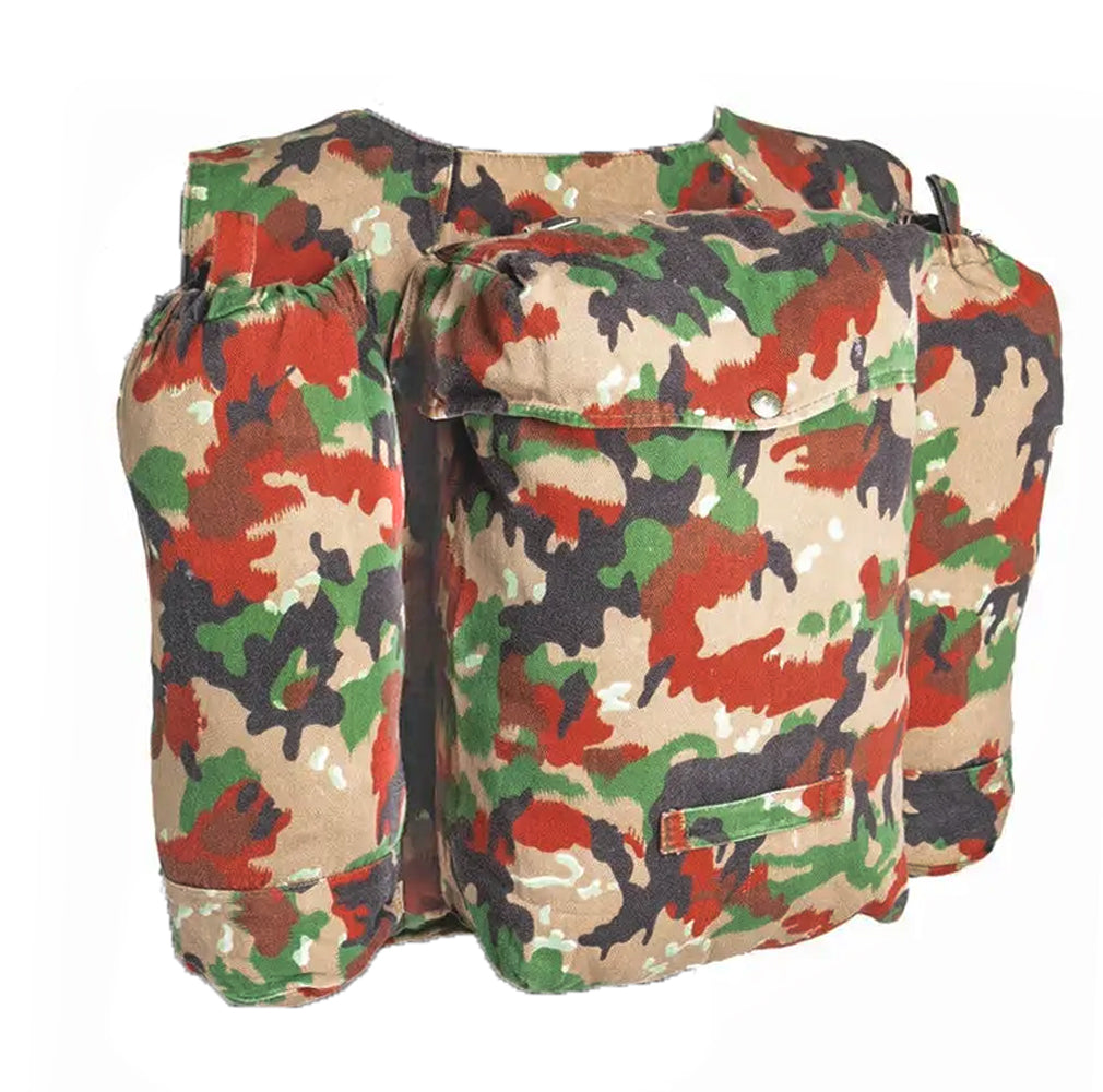 SWISS M70 CAMO RUCKSACK W/STRAPS - USED