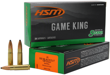 HSM Game King 300 Blackout 125gr Pro Hunter 20 Rd - Box or Case