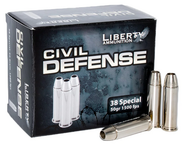Liberty Ammunition Civil Defense 38 Special 50gr Lead Free Fragmenting Hollow Point - Box or Case