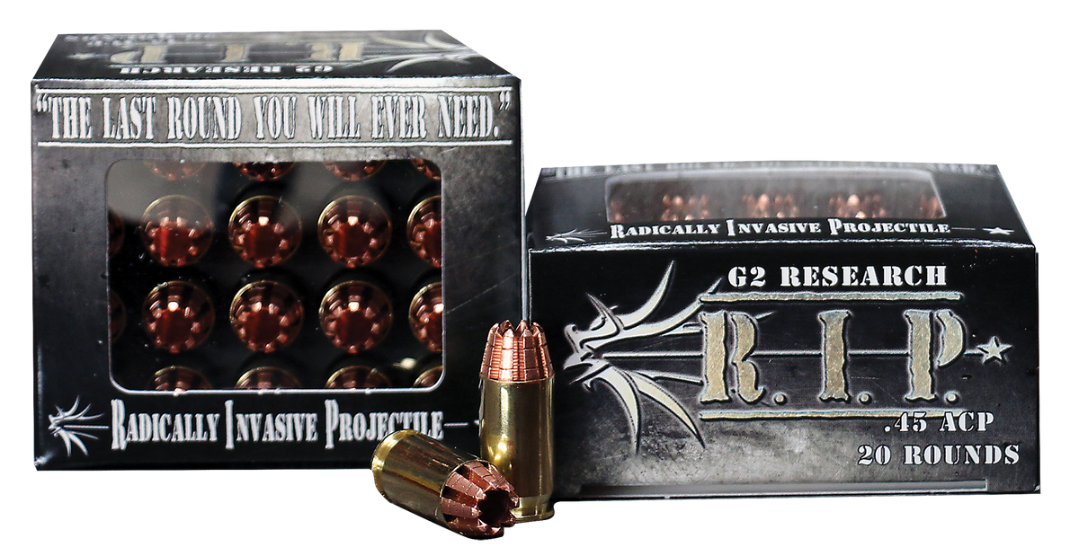 G2 Research R.I.P 45 ACP 162gr Fracturing Hollow Point 20 Rd - Box or Case