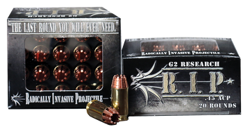 G2 Research R.I.P 45 ACP 162gr Fracturing Hollow Point 20 Rd - Box or Case