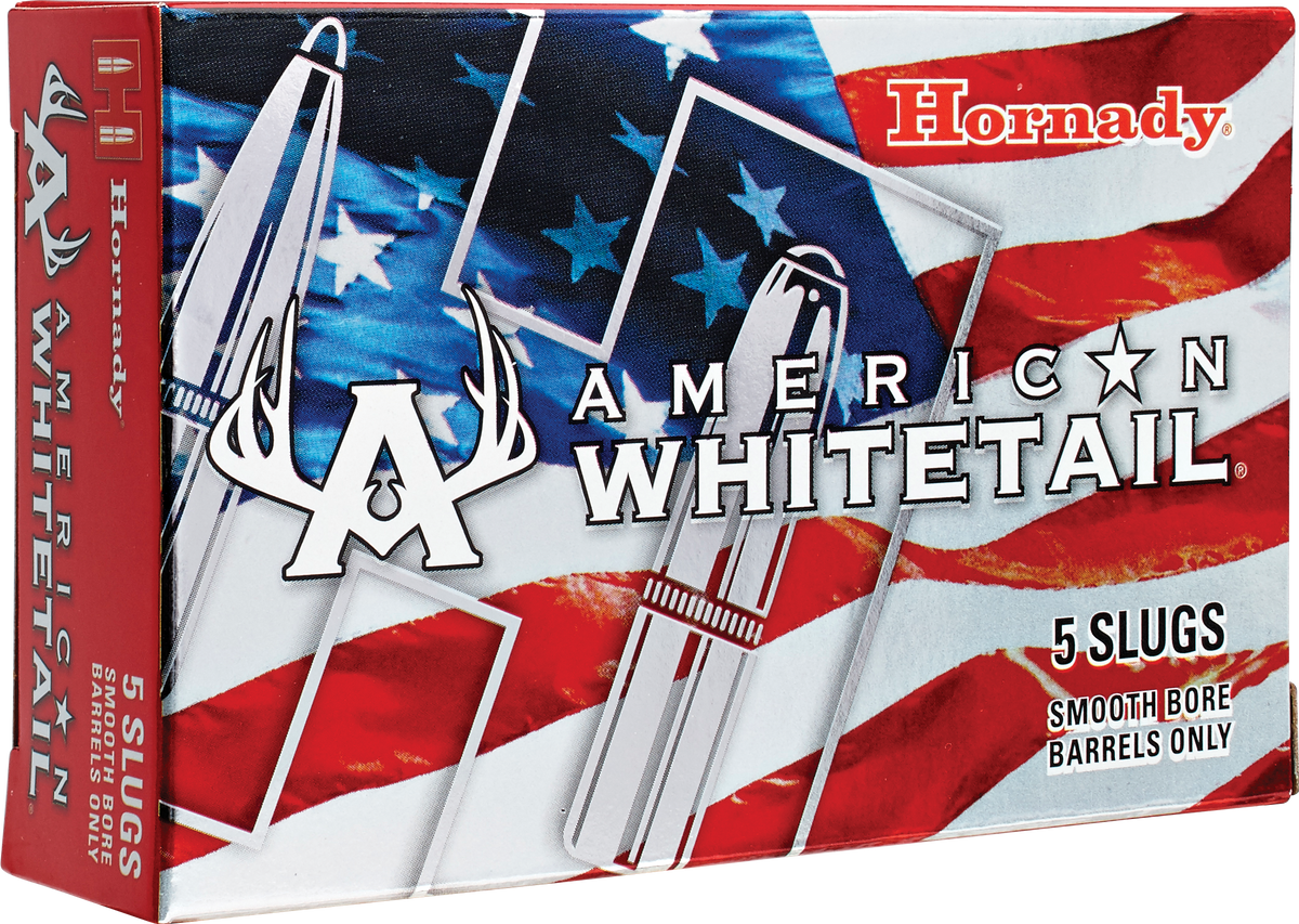 Hornady American Whitetail 12 Gauge 2.75" 1 oz Rifled Slug 5 Rd - Box or Case