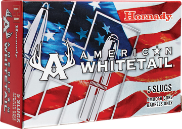 Hornady American Whitetail 12 Gauge 2.75" 1 oz Rifled Slug 5 Rd - Box or Case