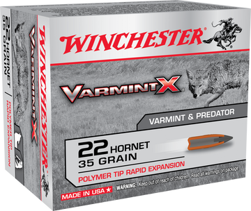 Winchester Varmint X 22 Hornet 35gr Polymer Tip 20 Rd - Box or Case
