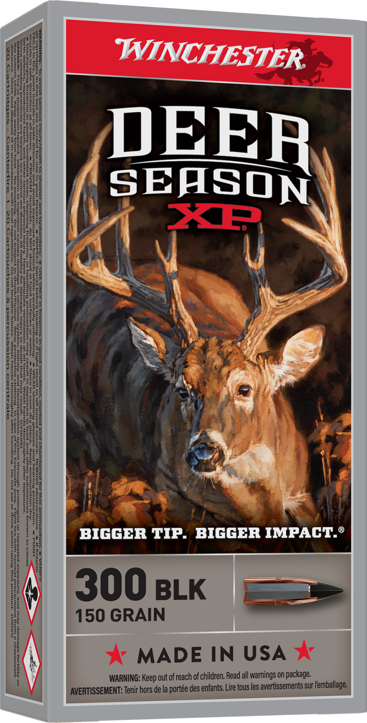 Winchester Ammo Deer Season XP 300 Blackout 150gr Extreme Point 20rd - Box or Case