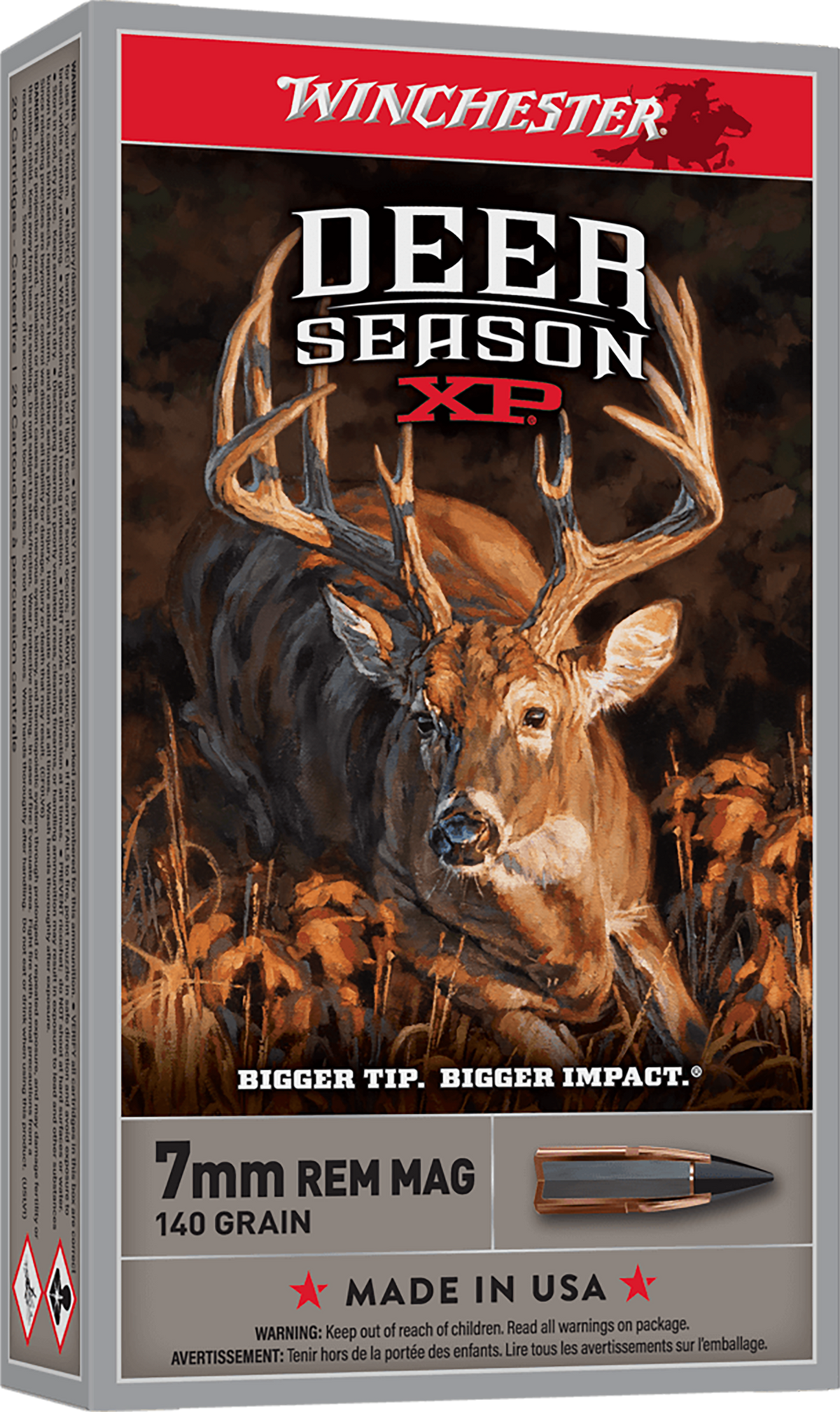 Winchester Ammo Deer Season XP 7mm Rem Mag 140gr Extreme Point 20 Rd - Box or Case