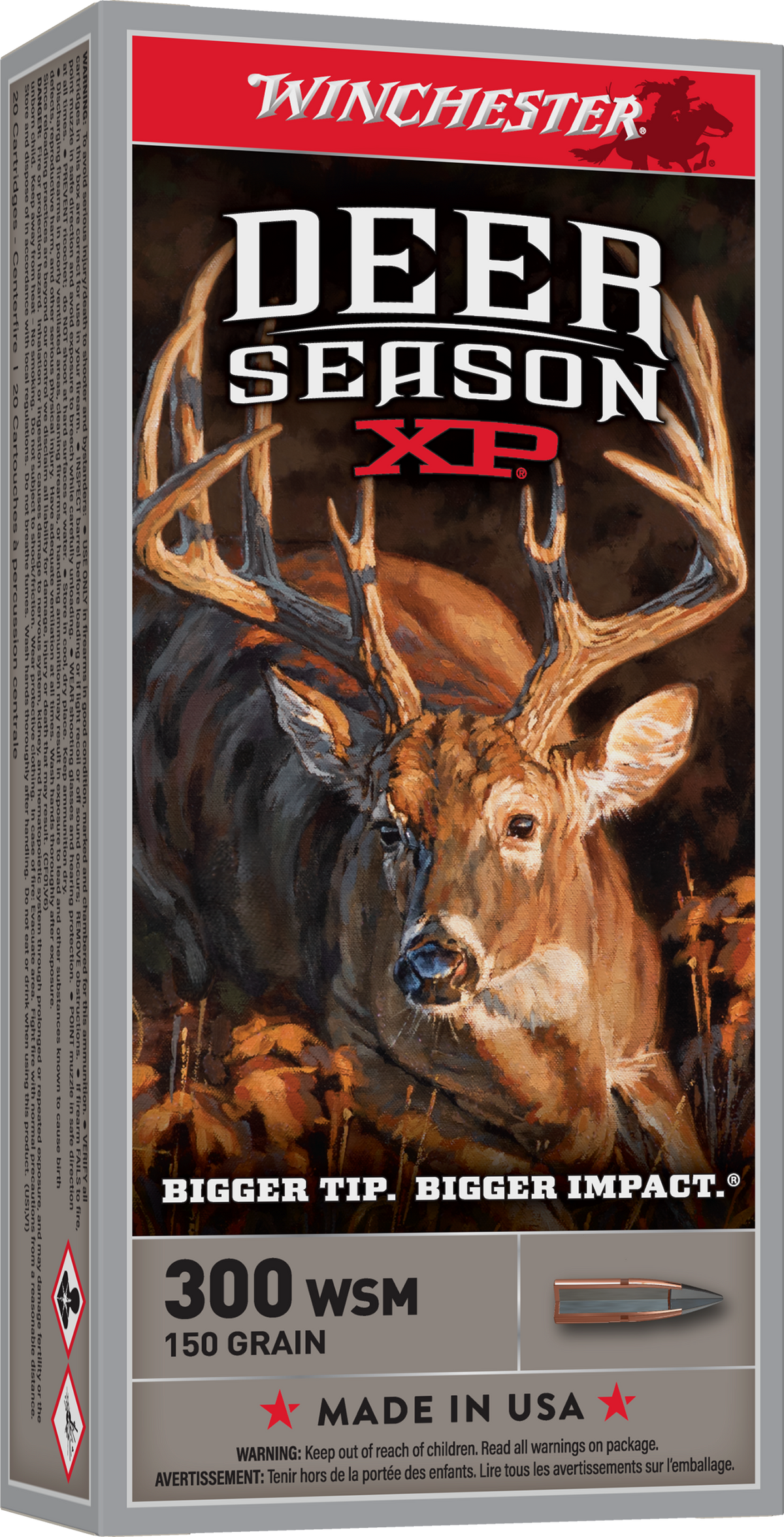 Winchester Ammo Deer Season XP 300 WSM 150gr Extreme Point 20 Rd - Box or Case