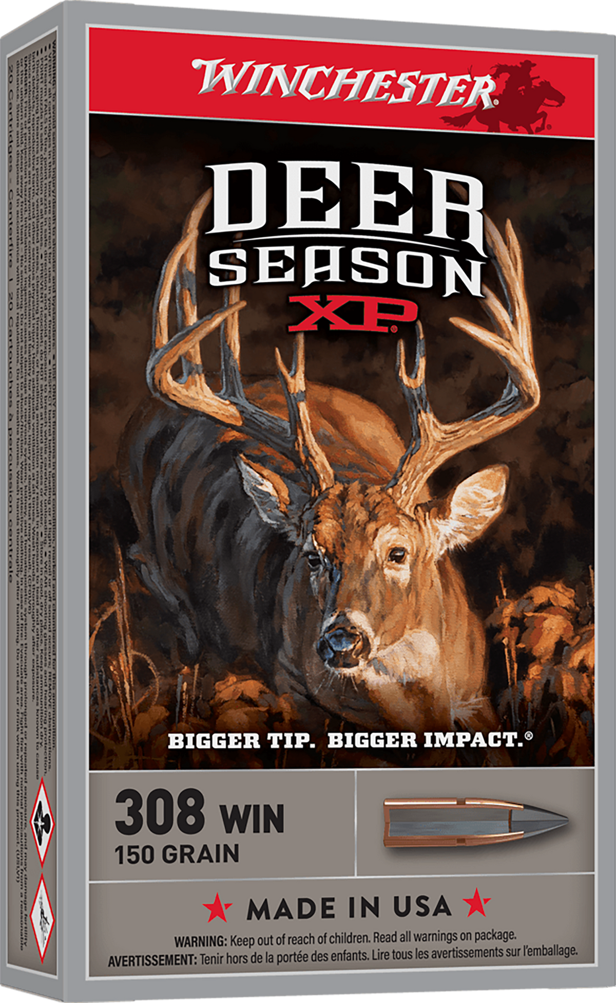 Winchester Ammo Deer Season XP 308 Win 150gr Extreme Point 20 Rd - Box or Case