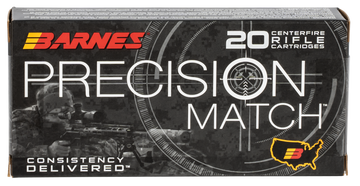Barnes Bullets Precision Match 5.56x45mm NATO 85gr Open Tip Match Boat Tail 20 Rd - Box or Case