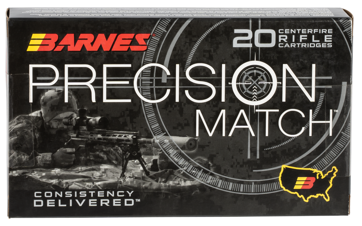 Barnes Bullets Precision Match 300 Win Mag 220gr Open Tip Match Boat Tail 20 Rd - Box or Case