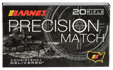 Barnes Bullets Precision Match 300 Win Mag 220gr Open Tip Match Boat Tail 20 Rd - Box or Case