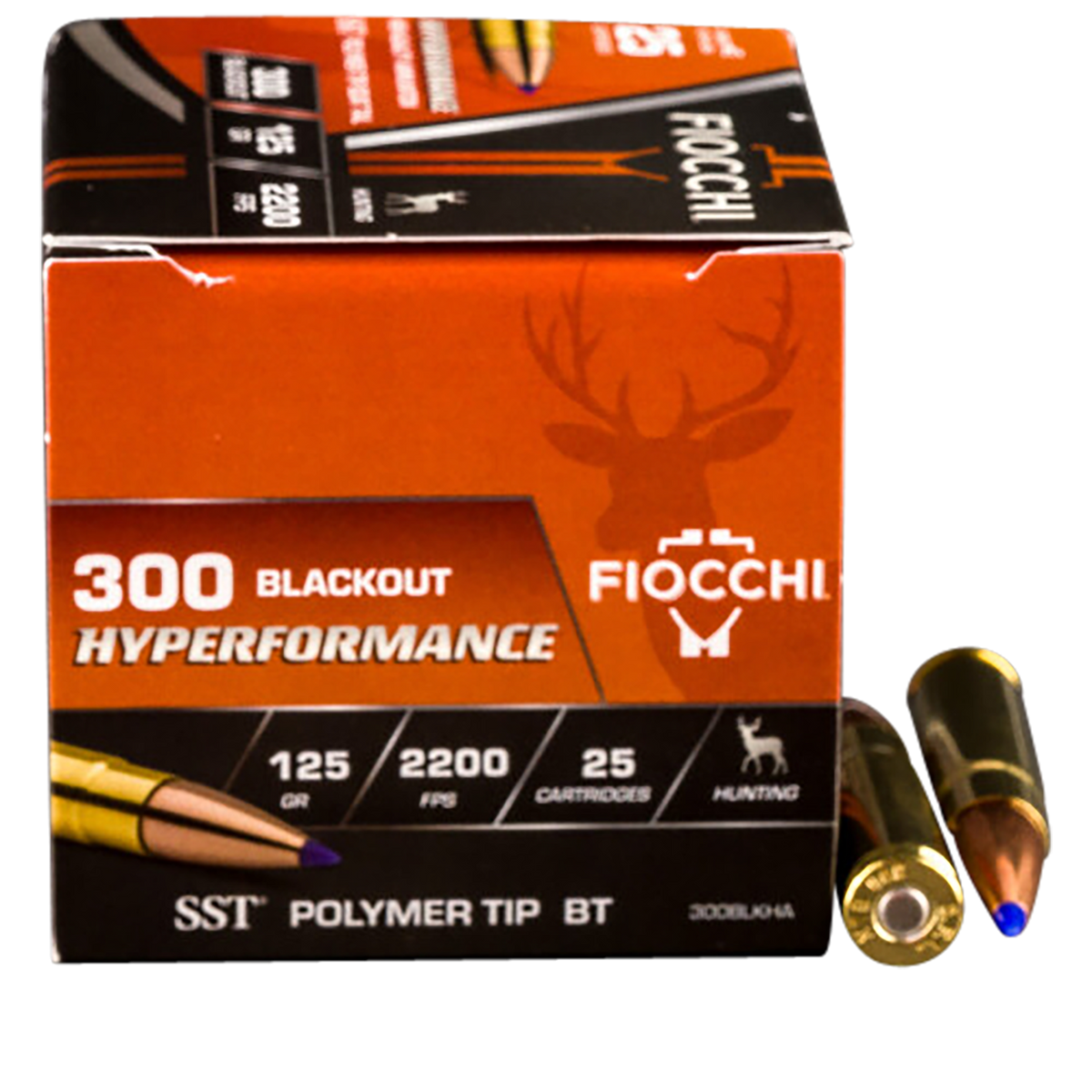 Fiocchi Hyperformance 300 Blackout 125gr Super Shock Tip 25 Bx/20 Cs - Box or Case