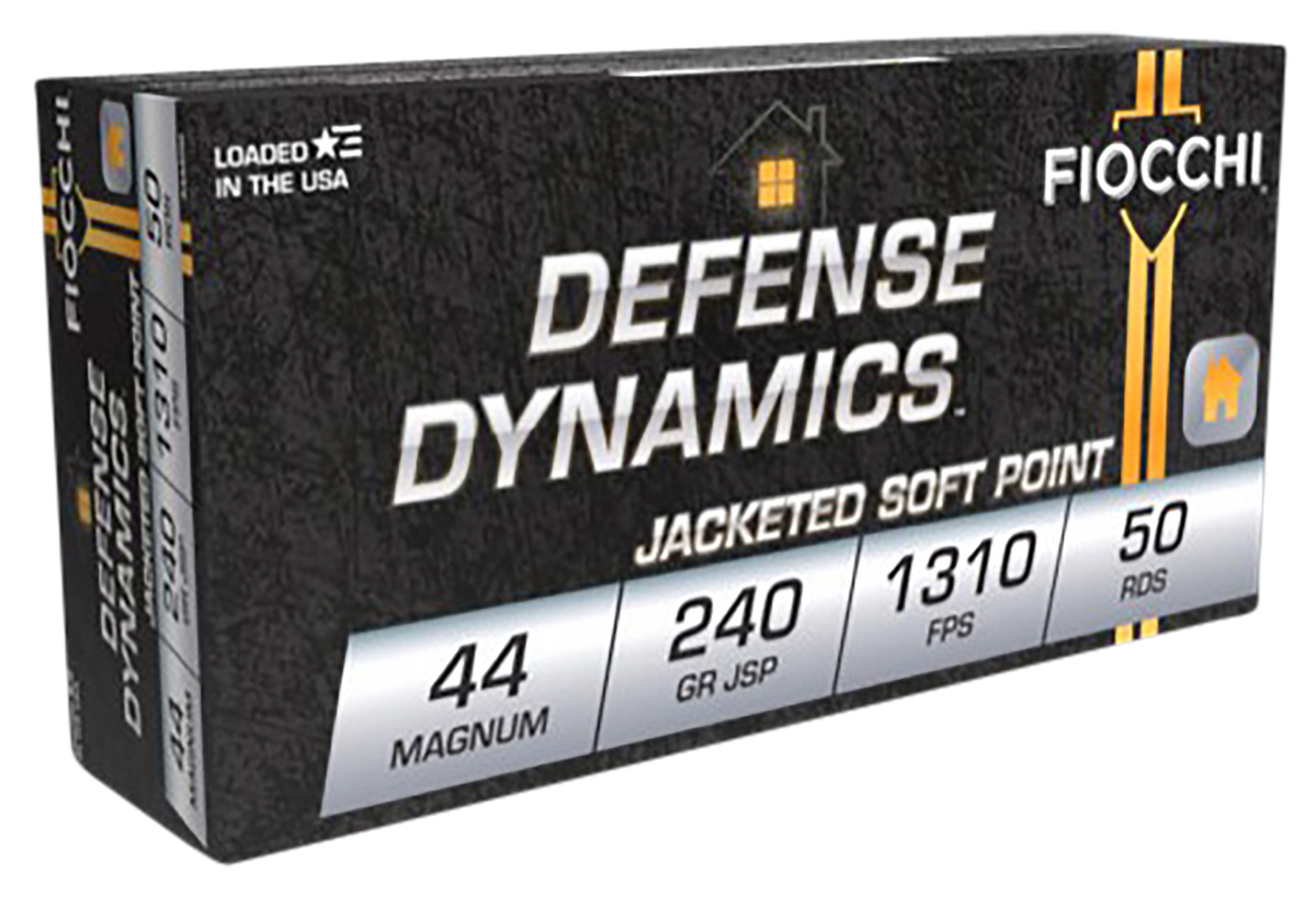 Fiocchi Defense Dynamics 44 Rem Mag 240gr Jacketed Soft Point 50 Bx/10 Cs - Box or Case