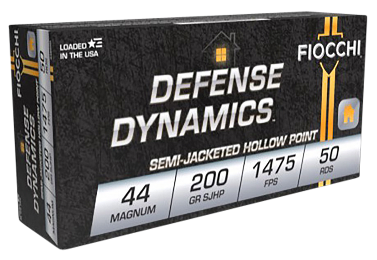 Fiocchi Defense Dynamics 44 Rem Mag 200gr SJHP 50 Bx/10 Cs - Box or Case