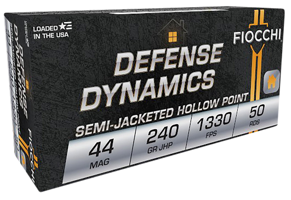 Fiocchi Defense Dynamics 44 Rem Mag 240gr JHP 50 Bx/10 Cs - Box or Case