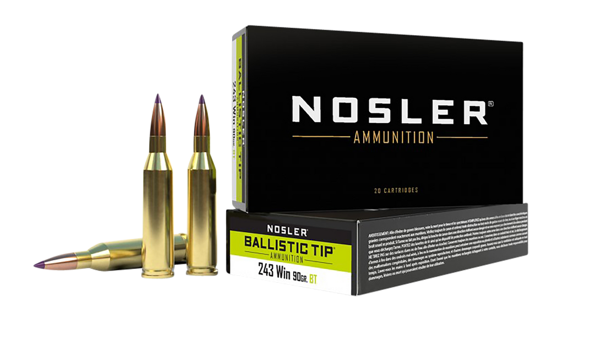 Nosler Ballistic Tip 243 Win 90gr Spitzer Ballistic Tip - Box or Case