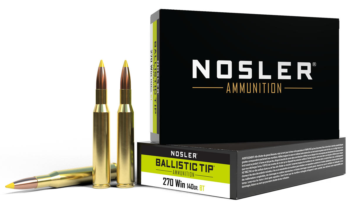 Nosler Ballistic Tip 270 Win 140gr Spitzer Ballistic Tip - Box or Case
