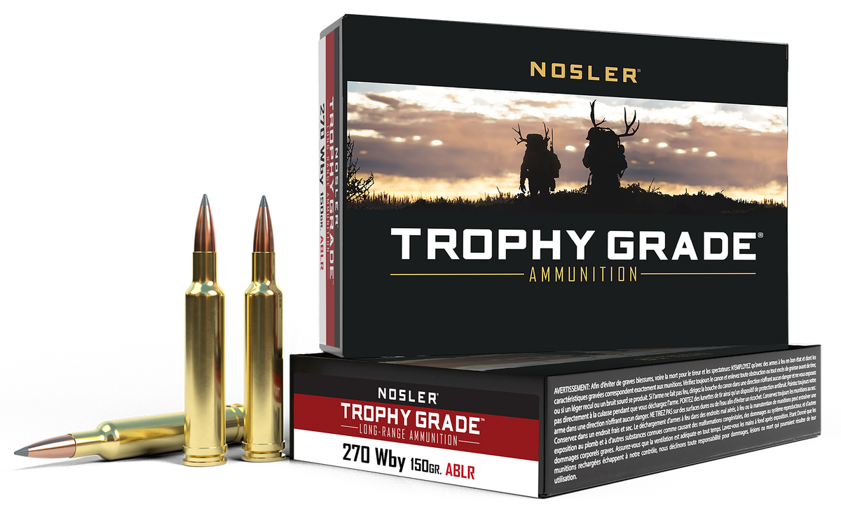Nosler Trophy Grade Long-Range 270 Wthby Mag 150gr AccuBond Long Range - Box or Case