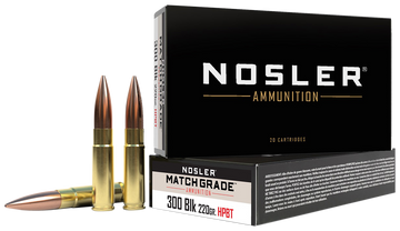 Nosler Match Grade 300 Blackout 220gr Custom Competition HPBT 20/Box - Box or Case