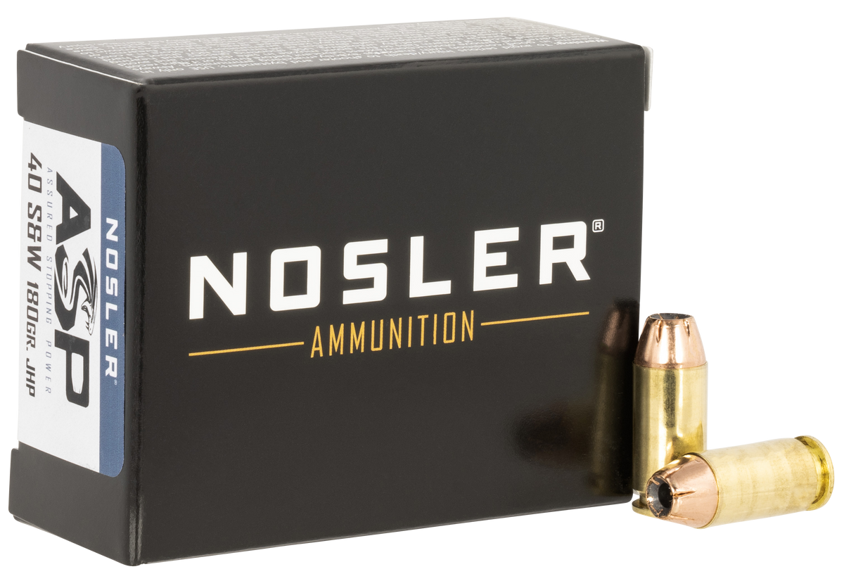 Nosler Assured Stopping Power 40 S&W 180gr JHP 20/Box - Box or Case