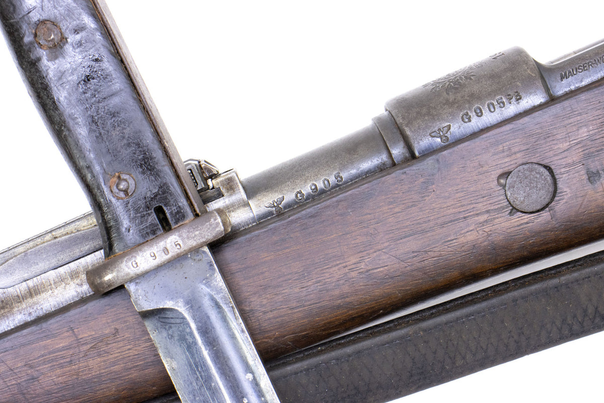 German Kar98k M937B 8mm WWII (Portuguese Contract) Mauser - Matching Bayonet and Serial Number G905PB