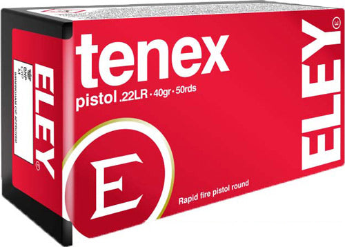 Eley Tenex Pistol 22LR 40gr Round Nose 50 Rd - Box or Case