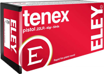 Eley Tenex Pistol 22LR 40gr Round Nose 50 Rd - Box or Case