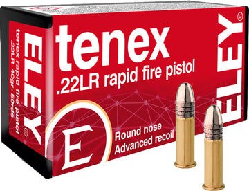 Eley Tenex Rapid Fire Pistol 22LR 40gr RN 50 Rd - Box or Case