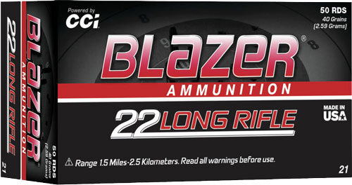CCI Blazer 22 LR 40gr Lead Round Nose 50 Rd - Box or Case
