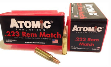 Atomic Match 223 Rem 77gr HPBT 50 Rounds - Box or Case