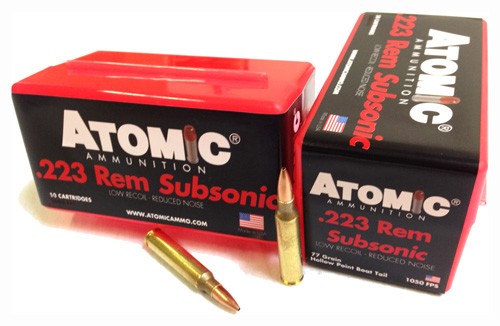 Atomic Subsonic .223 Rem 77gr BTHP 50 Rounds - Box or Case
