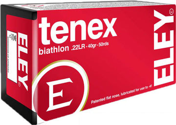 ELEY Tenex Biathlon 22LR 40gr Flat Nose 50 Rd - Box or Case
