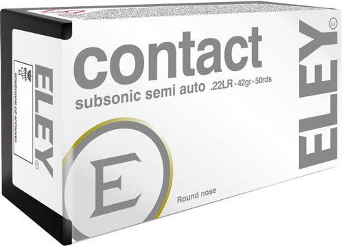 Eley Contact Subsonic 22LR 42gr RN 50 Rd - Box or Case
